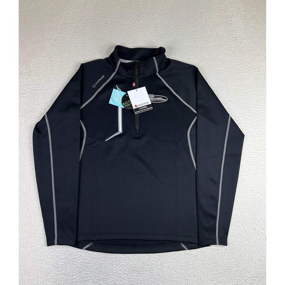 Sunice Pullover Mens Medium Black Allendale 2.0 1/4 Zip Golf Stretch Performance
